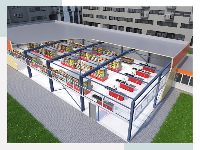 Строительство магазинов в Ялуторовск от 620 руб. за м²