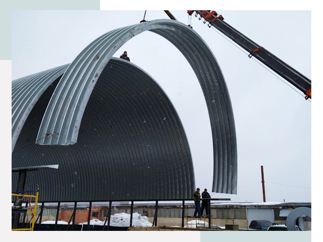 Полукруглые ангары в Ялуторовске