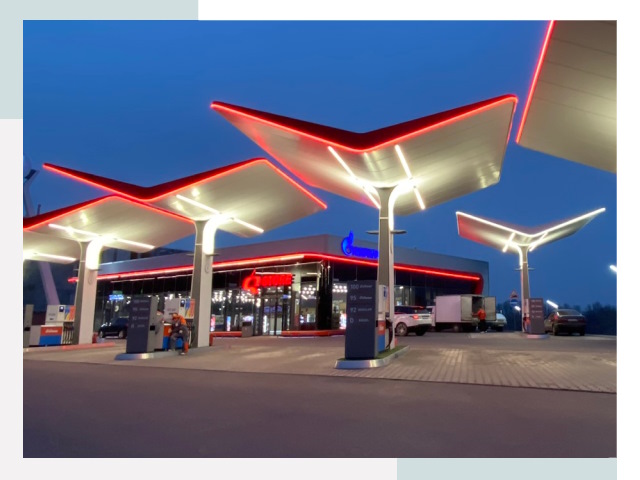 Навесы для АЗС в Ялуторовске